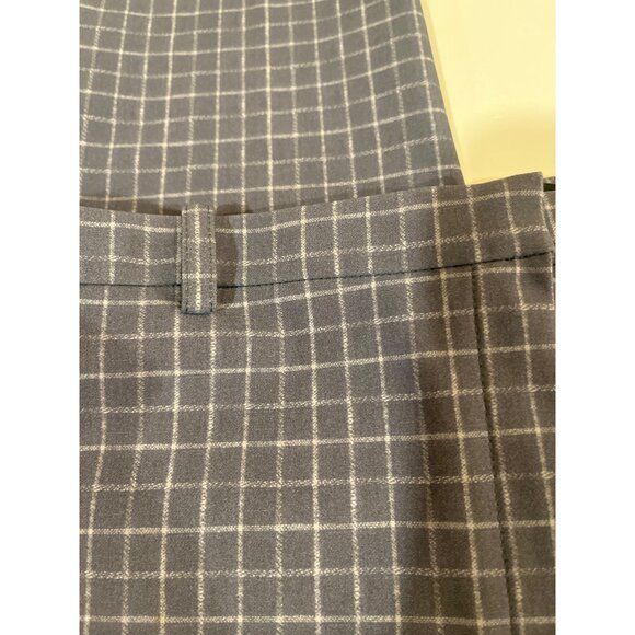 Theory Womens Gray Windowpane Check Slim Fit Pants Size 6 - Tailored Trousers Wi - Picture 8 of 10